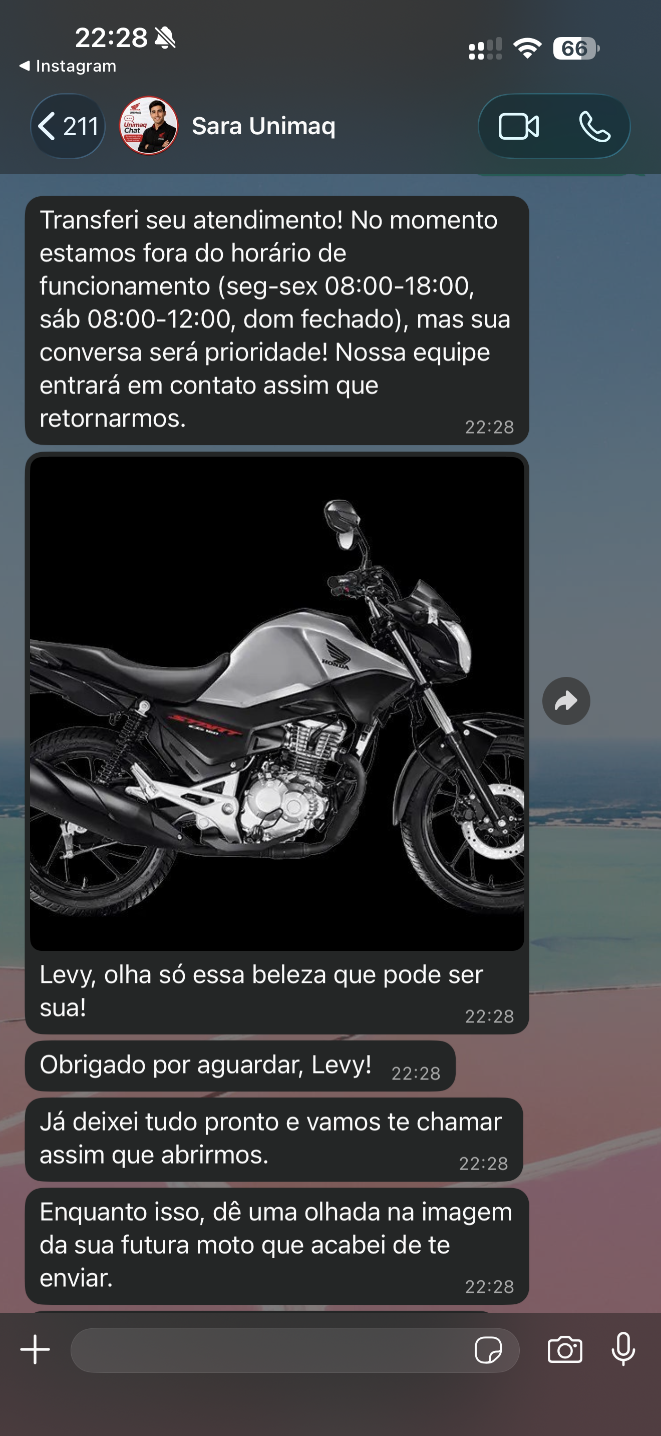 Conversa real mostrando tom humanizado da SARA
